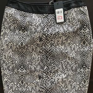 NWT Guess mini skirt with leather trim